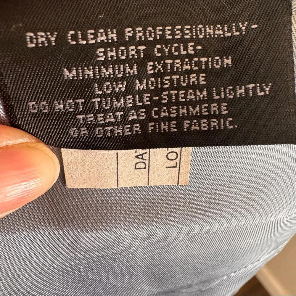 Vintage Ultrasuede Blue Blazer ACTWU‎ Union Made USA Oversized XL Minimalist